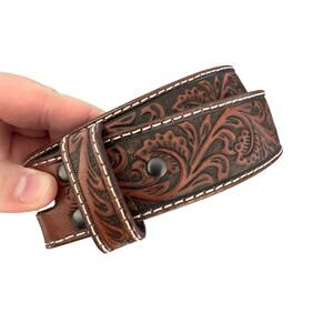Ariat brown tooled leather belt